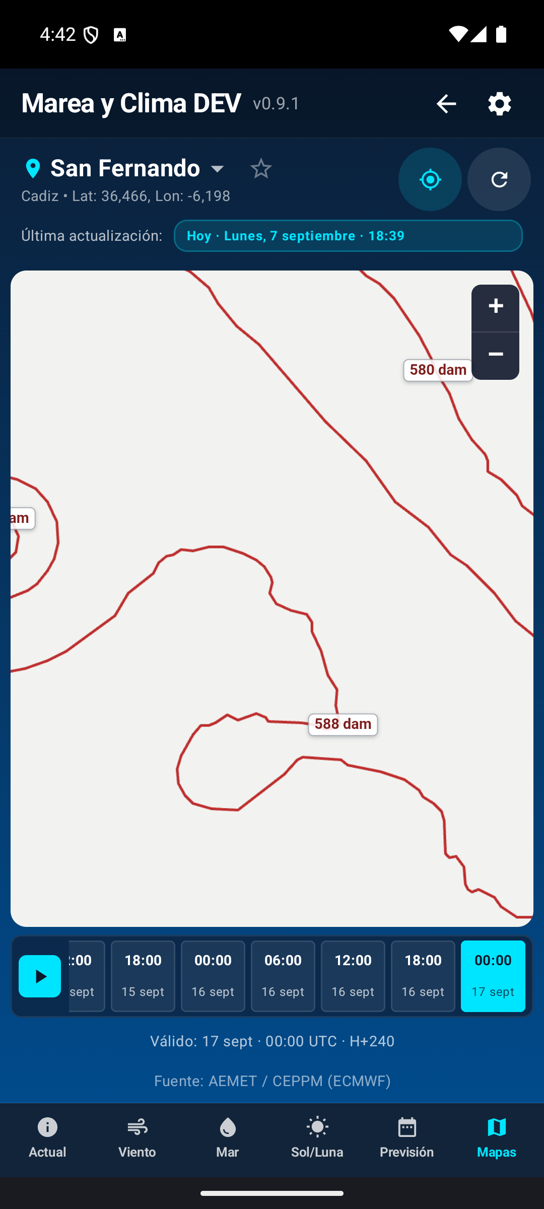 Mapa de 500 hPa.
